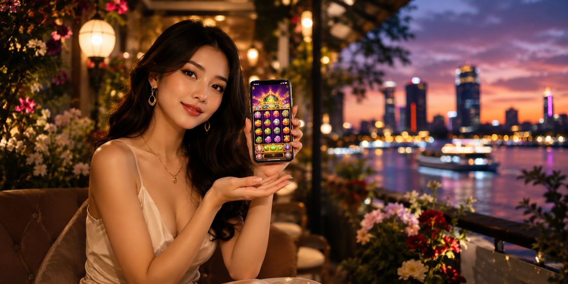 Người dùng tại Sài Gòn chơi slot game trên điện thoại bên ly cà phê buổi sáng